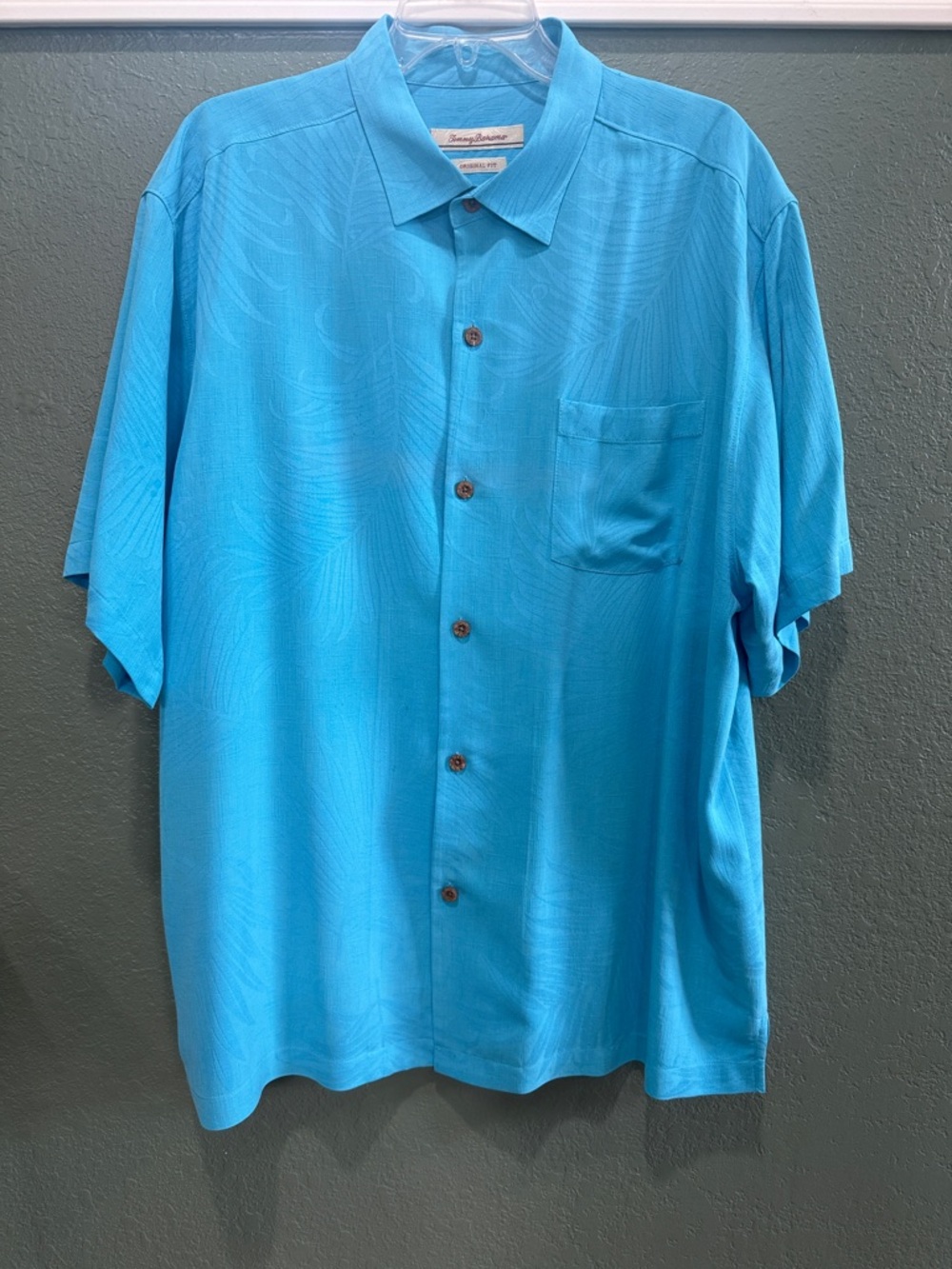 Tommy Bahama Bright Turquoise Short-Sleeve Button-Down Shirt